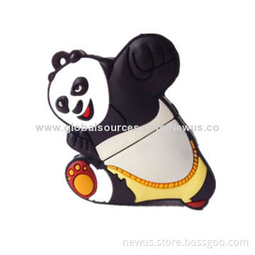 Cartoon Kung Fu Panda USB 2.0 Flash Drive with 2-32GB Capacity